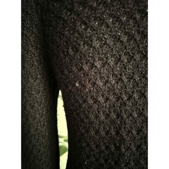 Tibi Womens Vintage Y2K Black Wool Cashmere Midi Old Money Sweater Dress Sz M - Picture 9 of 10